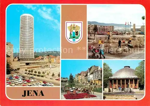 Jena Thueringen Universitaetshochhaus Forschungshaus VEB Carl Zeiss Jena Lobeda Platz der Kosmonauten Zeiss Planetarium