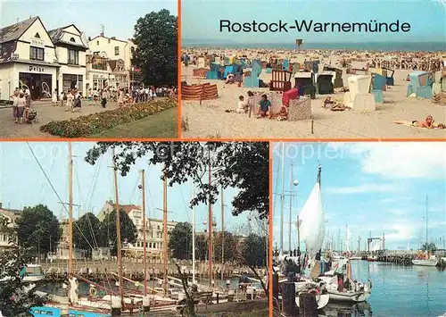 Warnemuende Ostseebad Strand Hafen Kat. Rostock