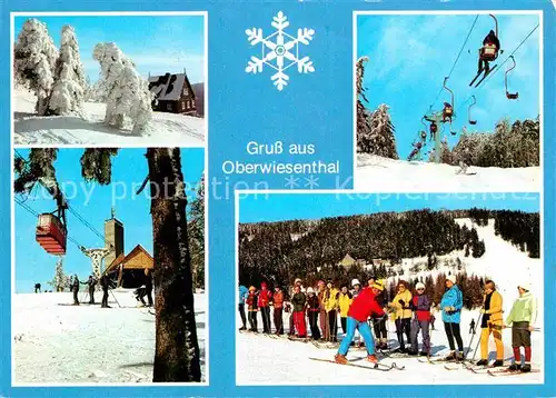 Oberwiesenthal Erzgebirge Skigebiet Lift Seilbahn Kat. Oberwiesenthal