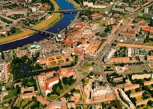 Dresden Fliegeraufnahme Altstadt mit Elbe Kat. Dresden Elbe