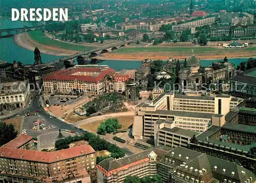 Dresden Fliegeraufnahme Altstadtkern Kat. Dresden Elbe