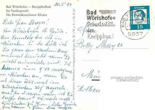 Bad Woerishofen Fliegeraufnahme Dominikanisches Kloster Kneippheilbad Kat. Bad Woerishofen