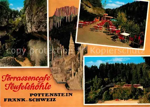 Pottenstein Oberfranken Terrassencafe Teufelshoehle  Kat. Pottenstein
