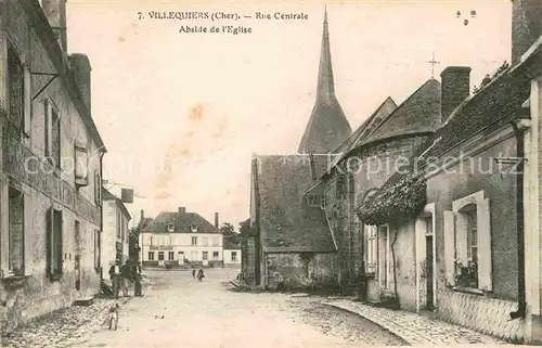 Villequiers Rue Centrale mit Blick zur Kirche Kat. Villequiers