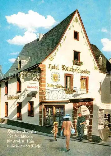 Kroev Mosel Hotel Reichsschenke Ritter Goetz Nacktarschwein Kat. Kroev