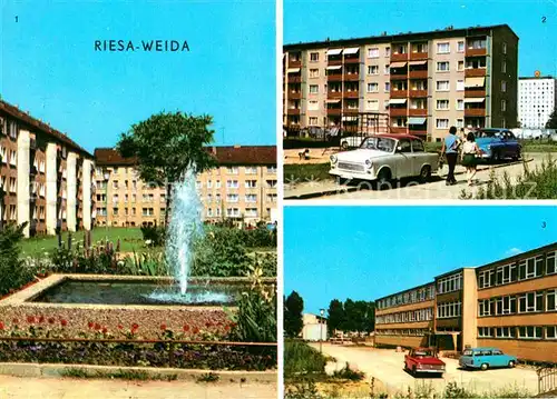 Weida Riesa Wohnbloecke Greifswalder Strasse Villerupter Strasse Kat. Riesa