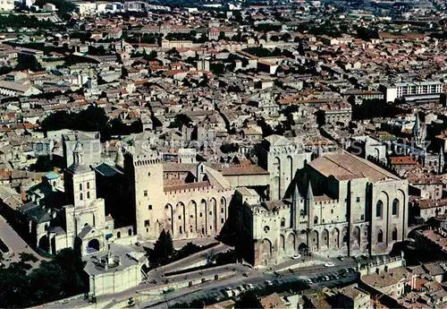 Avignon Vaucluse Fliegeraufnahme Notre Dame des Doms Palais des Papes Kat. Avignon