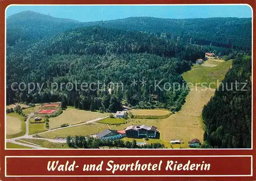 Bodenmais Wald  und Sporthotel Riederin Fliegeraufnahme Kat. Bodenmais