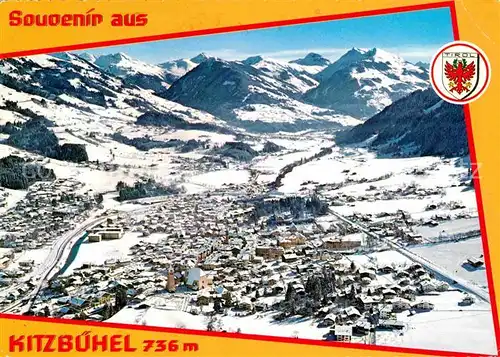 Kitzbuehel Tirol Fliegeraufnahme mit Alpen Kat. Kitzbuehel