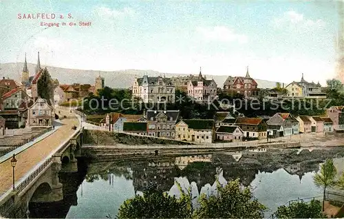 Saalfeld Saale Eingang in die Stadt Kat. Saalfeld