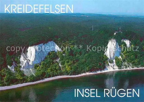 Insel Ruegen Fliegeraufnahme Kreidefelsen mit Koenigsstuhl Kat. Bergen
