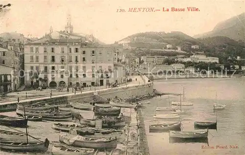 Menton Alpes Maritimes Hafen Kat. Menton