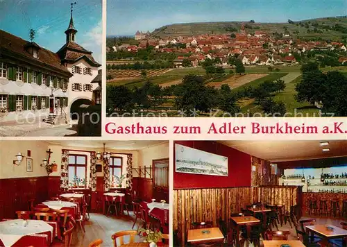 Burkheim Kaiserstuhl Gesamtansicht Gasthaus zum Adler Gaststube und Tanzbar La Brasserie Kat. Vogtsburg im Kaiserstuhl