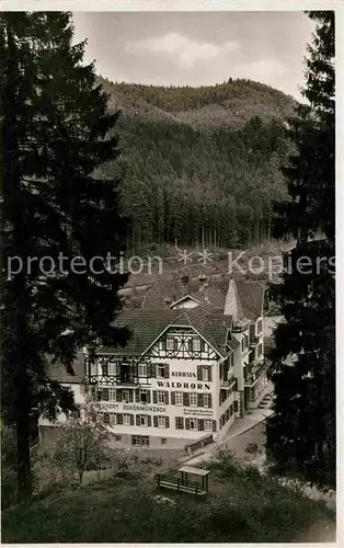 Schoenmuenzach Kurhaus Waldhorn Kat. Baiersbronn