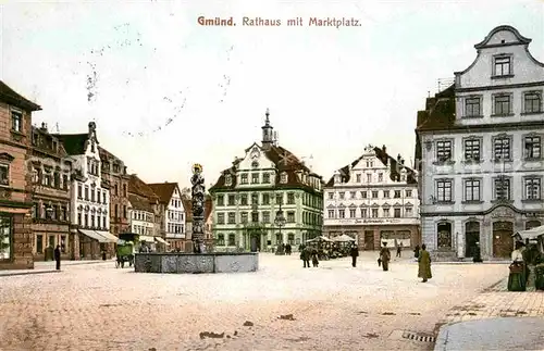 Gmuend Schwaebisch Rathaus Marktplatz Kat. Schwaebisch Gmuend