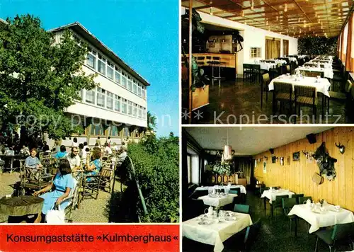 Saalfeld Saale Restaurant Kulmberghaus Kat. Saalfeld