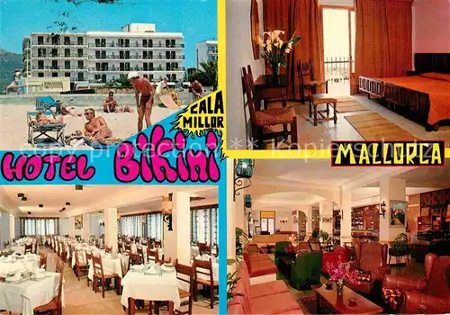 Cala Millor Mallorca Hotel Bikini Speisesaal Zimmer Foyer Kat. Islas Baleares Spanien