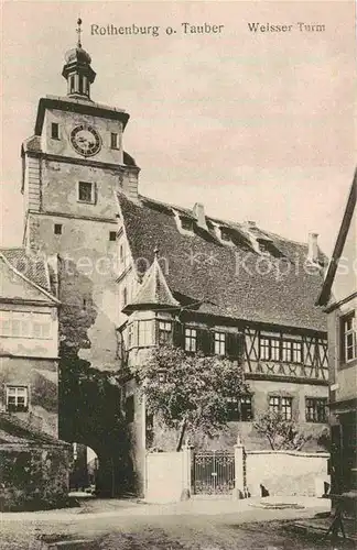 Rothenburg Tauber Weisser Turm Kat. Rothenburg ob der Tauber