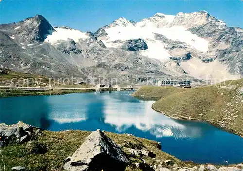 Bernina GR Hospiz mit Piz Cambrena und Cambrena Gletscher