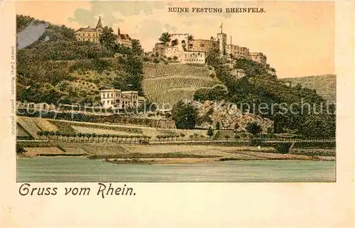 St Goar Rhein Ruine Festung Rheinfels Kat. Sankt Goar
