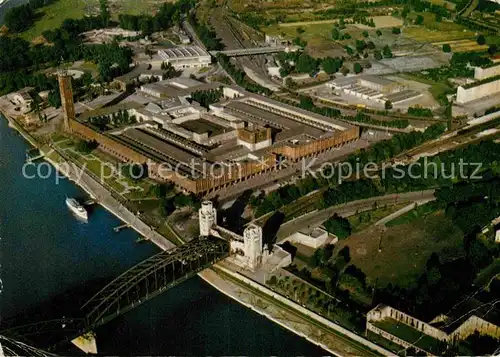 Koeln Rhein Fliegeraufnahme Messe Deutzer Bruecke Kat. Koeln