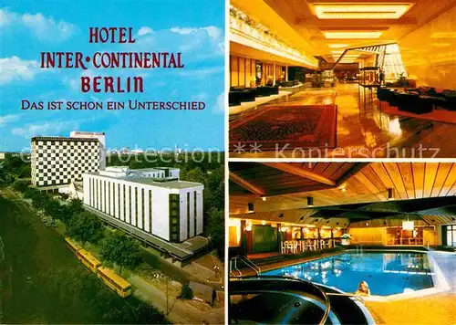Berlin Hotel Untercontinental Hallenbad Empfang Kat. Berlin