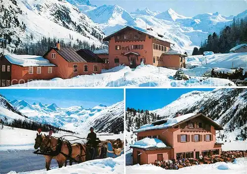 St Moritz GR Hotel Restaurant Roseggletscher mit Sellagruppe Kat. St Moritz