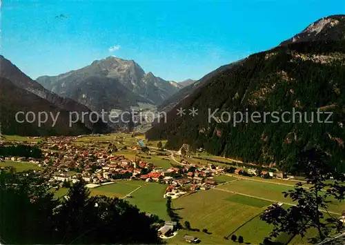 Mayrhofen Zillertal mit Gruenberg und Penken Kat. Mayrhofen