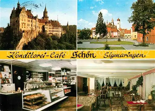 Sigmaringen Konditorei Cafe Schoen Kat. Sigmaringen