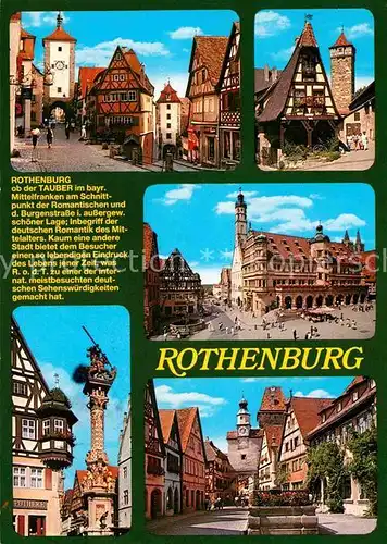 Rothenburg Tauber Tor Ansichten Kat. Rothenburg ob der Tauber