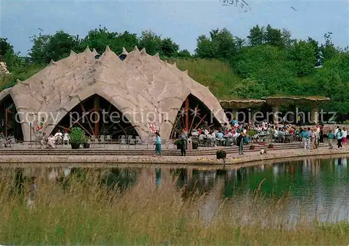 Berlin Erholungspark der Bundesgartenschau Cafe am See Grotten Kat. Berlin