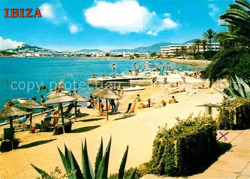Ibiza Islas Baleares Playa de Talamanca desde Hotel Simbad Kat. Ibiza
