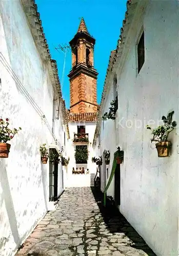Estepona Calle Murillo y Torre de la Iglesia Parroquial  Kat. Costa del Sol Malaga