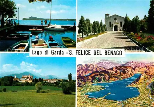 San Felice del Benaco Lago di Garda Kirche Schloss Kat. Lago di Garda 