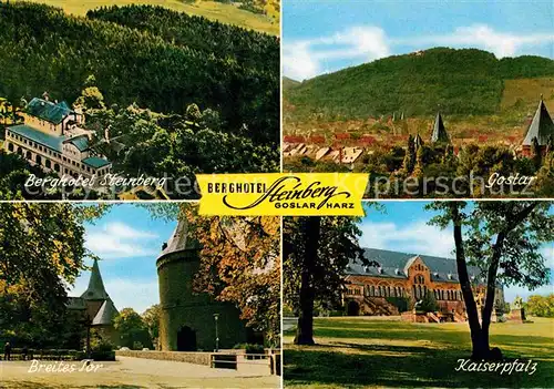 Goslar Berghotel Steinberg Ortsblick Breites Tor Kaiserpfalz Kat. Goslar