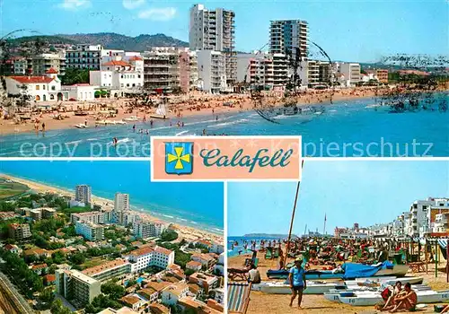 Calafell Strandpartien Fliegeraufnahme Kat. Spanien