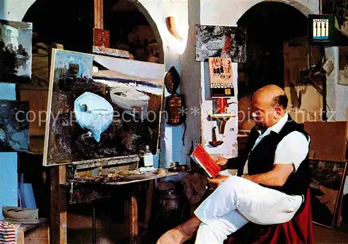 Llansa El Pintor de Llansa en su estudio Kat. Costa Brava