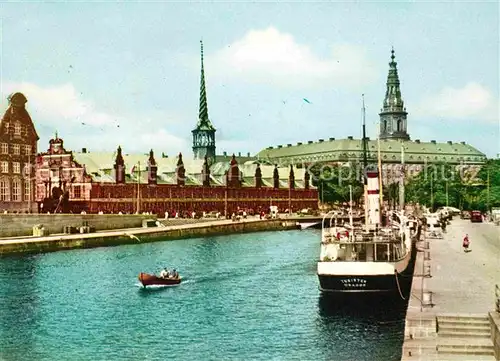 Kobenhavn Borsen og Christiansborg Slot Kat. Kopenhagen