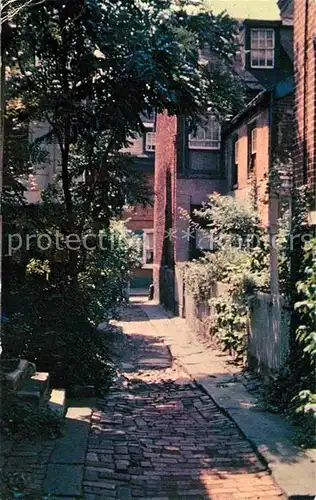 Philadelphia Pennsylvania Historic Elfreths Alley Blandens Court still paved Kat. Philadelphia