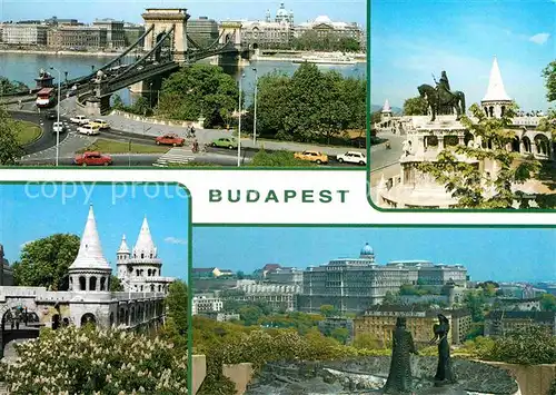 Budapest Kettenbruecke Denkmal Schloss Kat. Budapest