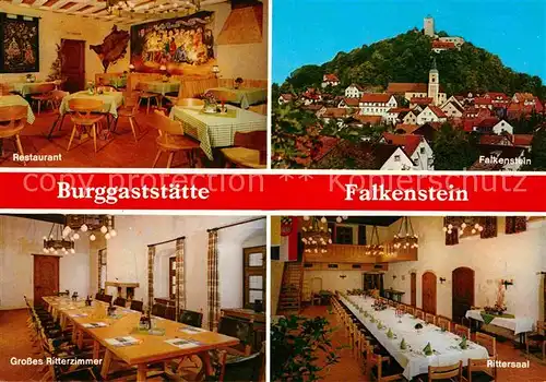Falkenstein Oberpfalz Burggaststaette Pension Rittersaal  Kat. Falkenstein