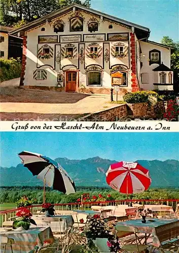 Neubeuern Haschl Alm Terrasse Inntaler Alpen Kat. Neubeuern Inn