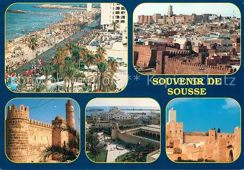 Sousse Strandpartie Festung Details Kat. Tunesien