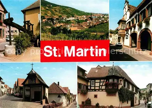 St Martin Pfalz Panorama Dorfmotive Kat. Sankt Martin