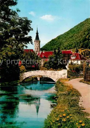 Bad Urach Emsbrueckle und Amanduskirche Kat. Bad Urach