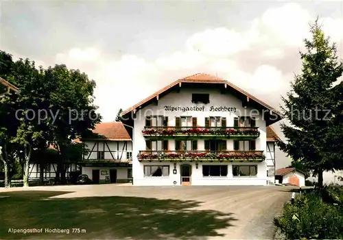 Traunstein Oberbayern Alpengasthof Hochberg Kat. Traunstein