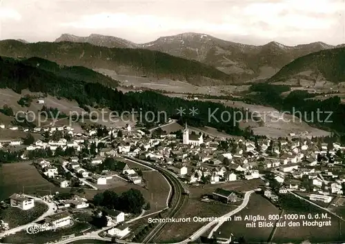 Oberstaufen Fliegeraufnahme mit Blick auf den Hochgrat Kat. Oberstaufen