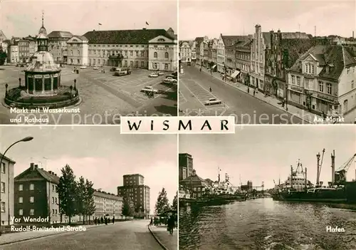 Wismar Mecklenburg Markt Wasserkunst Rathaus Hafen Breitscheid Stra?e