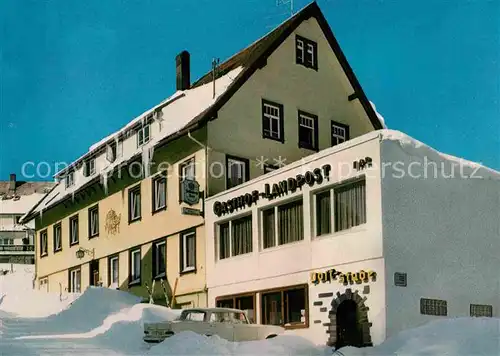 Schoenwald Schwarzwald Gasthof Pension Landpost Winter Kat. Schoenwald im Schwarzwald