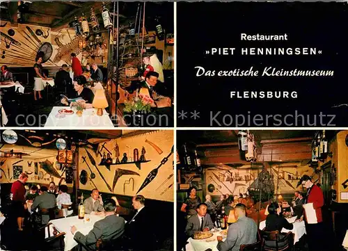 Flensburg Restaurant Piet Henningsten Inneres  Kat. Flensburg